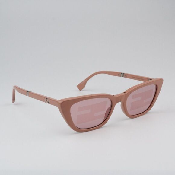 NEW Fendi FE40089I 72U FOLDING Pink Mirror Pattern Women Cat Eye Sunglasses - Picture 8 of 14